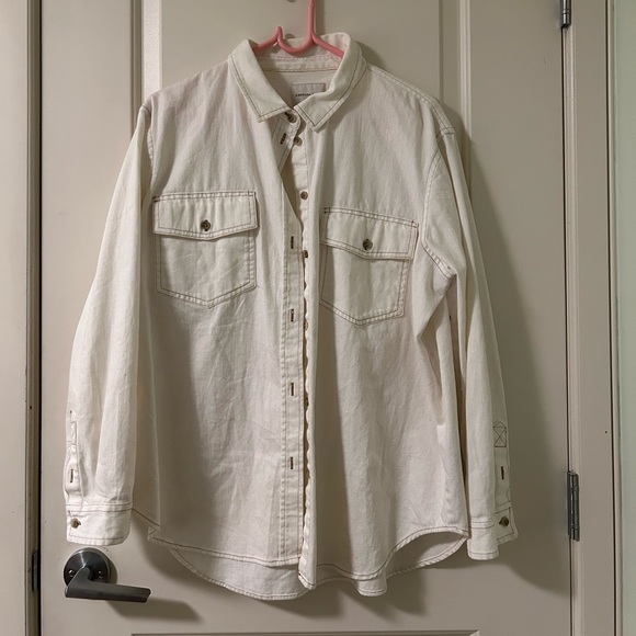 American Eagle White Button Down (size L) - Picture 1 of 7